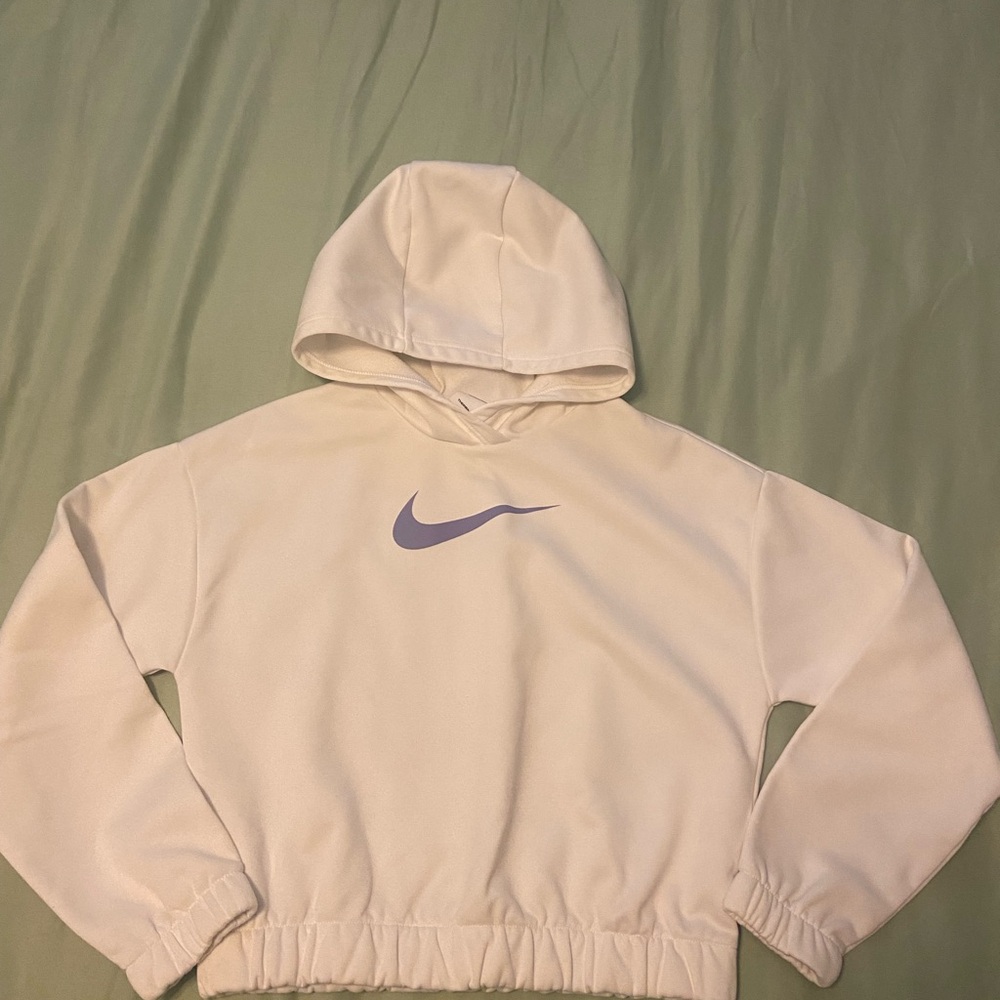 Nike Purple and White Sweater with Iconic Swoosh